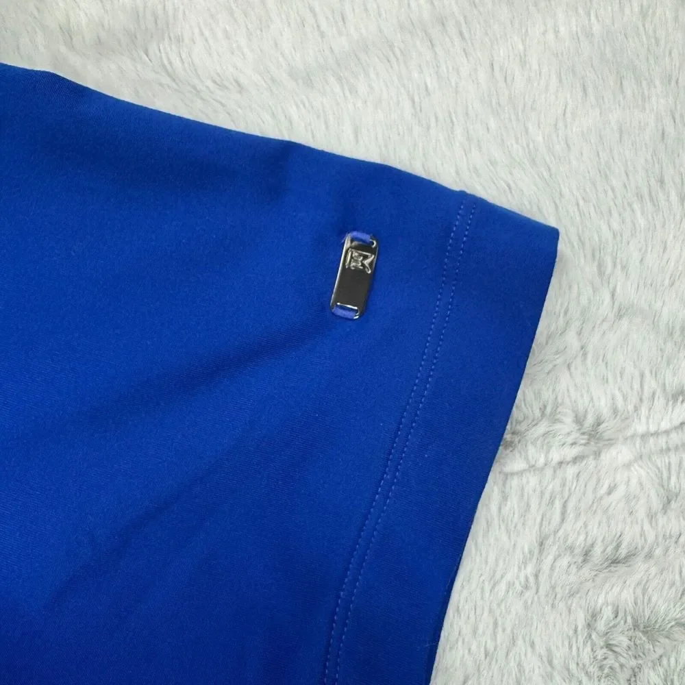 Tiger Wood Collection Nike Polo Shirt Mens L Blue Dri-Fit Short Sleeve Golf - Picture 2 of 7